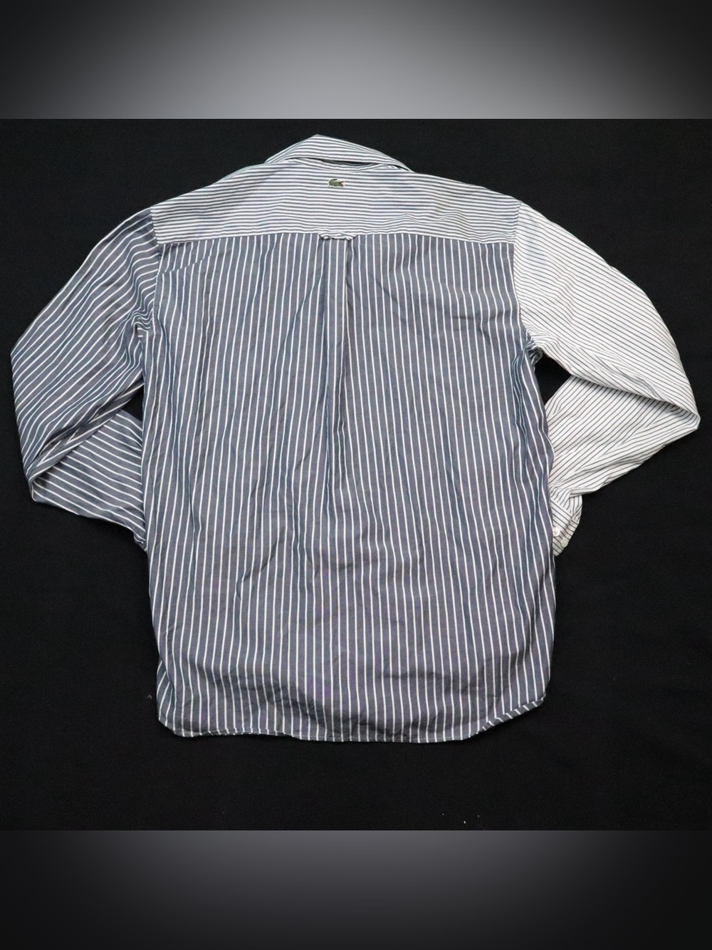 Lacoste Unisex Large Croc Striped Cotton Shirt Casual Long Sleeve Size Medium - Picture 12 of 14